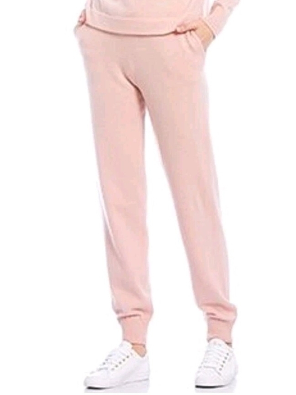 ANTONIO MELANI Blush Pink Cashmere Jogger Pants